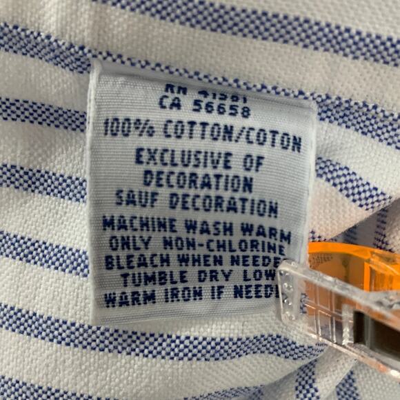 Ralph Lauren Mens 2XLT Classic Fit Striped Long Sleeve Button Up Collared Shirt - Picture 5 of 5